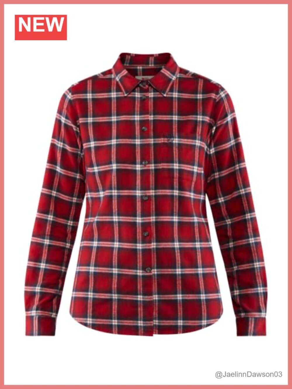 Ovik Organic Cotton Flannel Button-Down Shirt Long Sleeve Collared